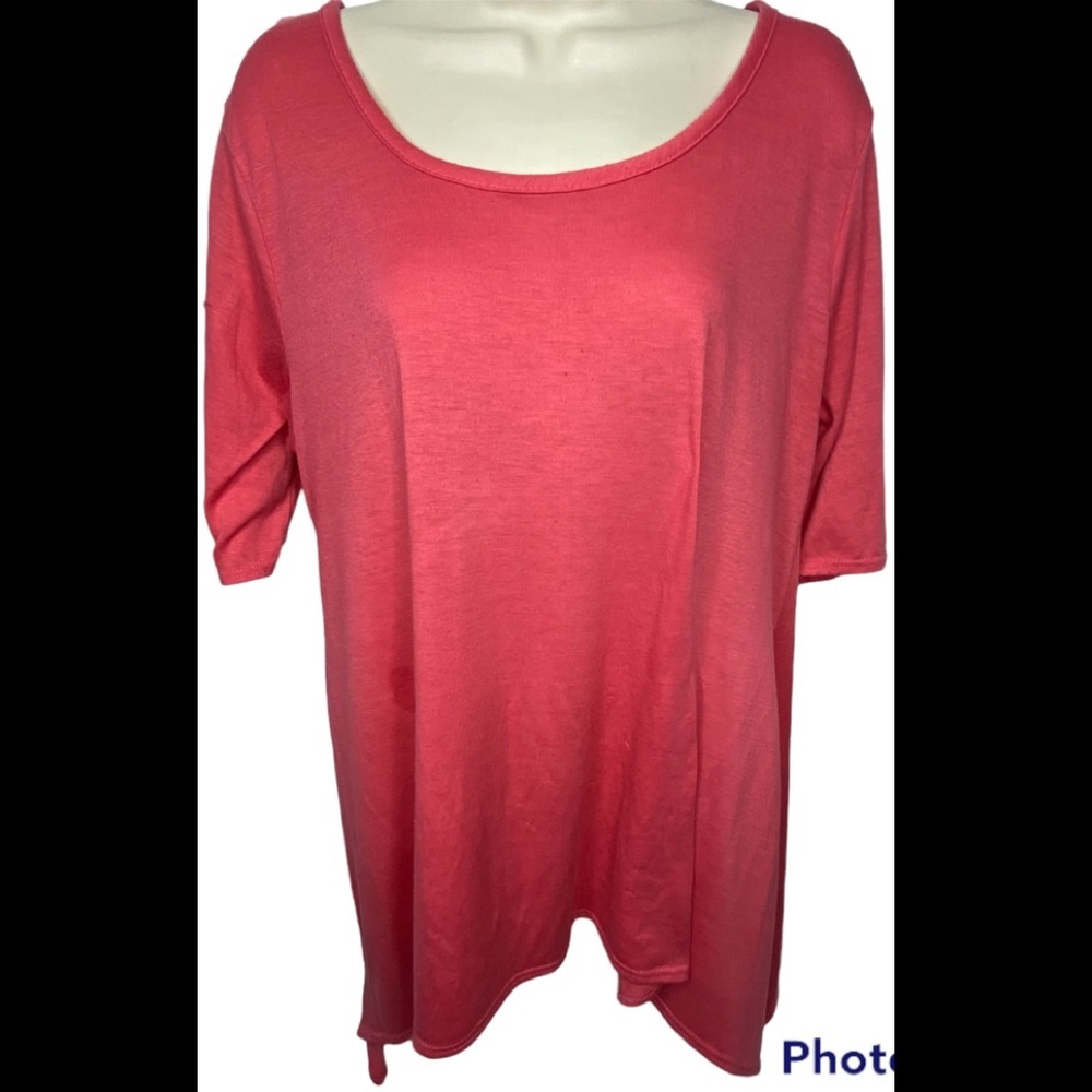 Ping Women’s Asymmetrical Top 1X Salmon Pink Criss Cross Straps 3/4 Sleeves